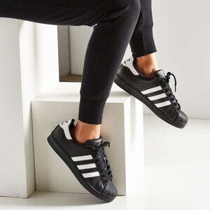 Adidas Black Superstar Shoes